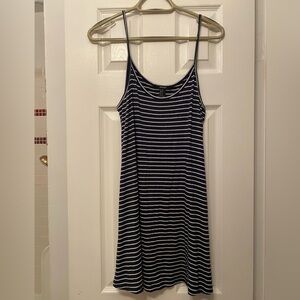 Striped Navy and White Dress
